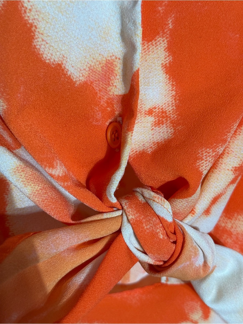 Thakoon x RTR Orange Tie-Dye Short Sleeve Dress - Picture 6 of 6